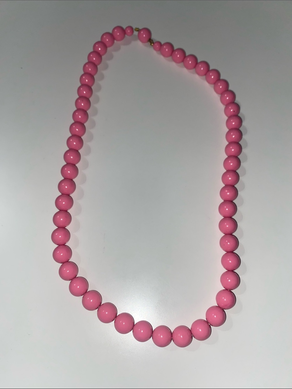 Barbie Bubblegum Pink Bead Necklace - Single Strand